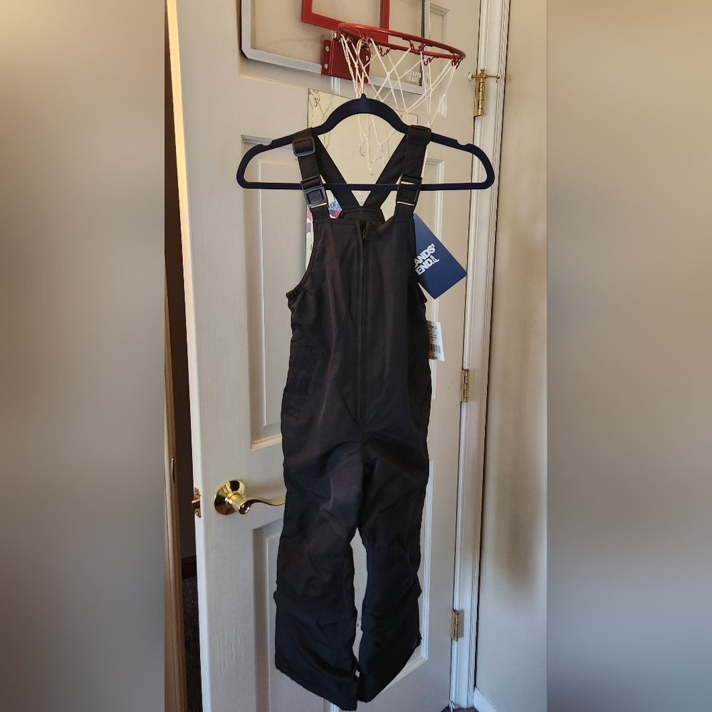 Lands' End Kids Black Overalls